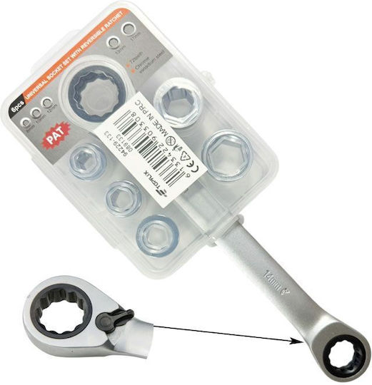Deutsche Polygon-Schlüssel Französischer Ratschenring Doppelzweck 10mm 11mm 12mm 13mm 14mm 15mm 16mm 17mm 18mm 19mm 20mm 21mm 22mm 23mm 24mm 25mm 26mm 27mm 30mm 32mm 6mm 7mm 8mm 9mm