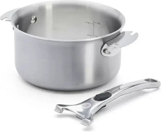 De Buyer Oală Adâncă Din Oțel Inoxidabil 1.3lt 16cm