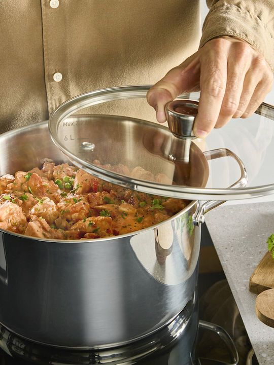 Tefal Emotion+ Βαθιά Ανοξείδωτη Κατσαρόλα 9.6lt / 28cm