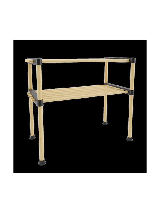 Seowood Suport Pentru Cuptor Cu Microunde Din Lemn 56x28x51cm Galben