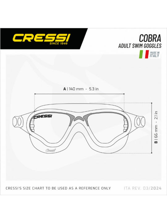 CressiSub Cobra Γυαλιά Κολύμβησης Ενηλίκων Μαύρα
