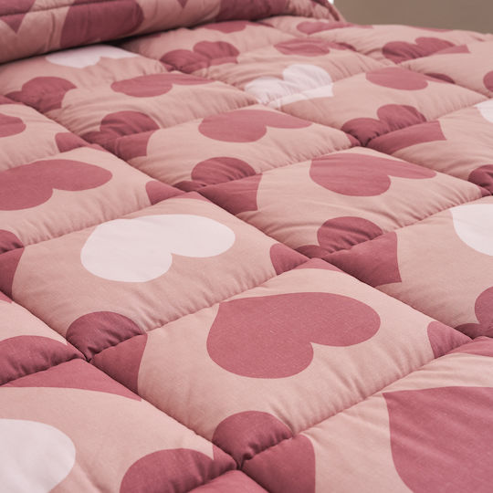 Charalambidis Textiles Love Module Cearceafuri De Pat Super Duble 220x260cm Roșii 4 Bucăți