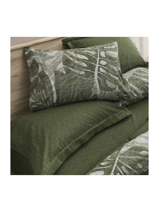Charalambidis Textiles Όαση Σετ Σεντόνια Υπέρδιπλα 220x260εκ. Πράσινο (4τμχ)