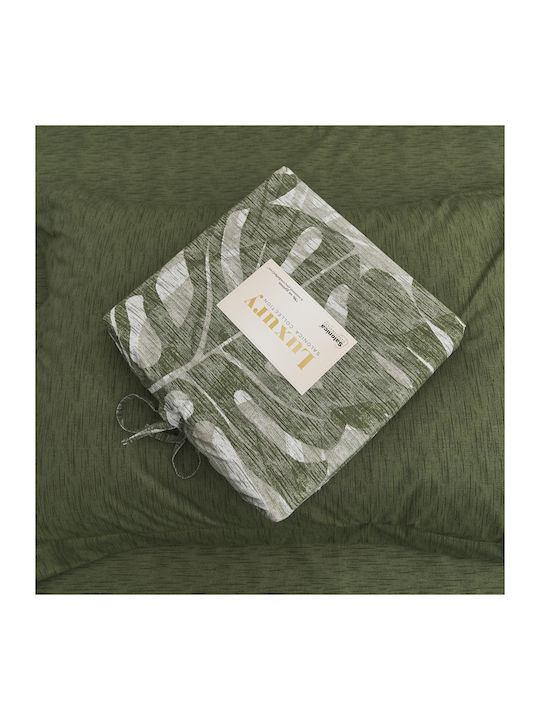 Charalambidis Textiles Όαση Σετ Σεντόνια Υπέρδιπλα 220x260εκ. Πράσινο (4τμχ)