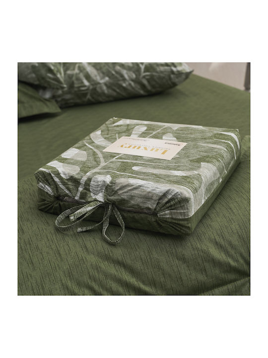 Charalambidis Textiles Όαση Σετ Σεντόνια Υπέρδιπλα 220x260εκ. Πράσινο (4τμχ)