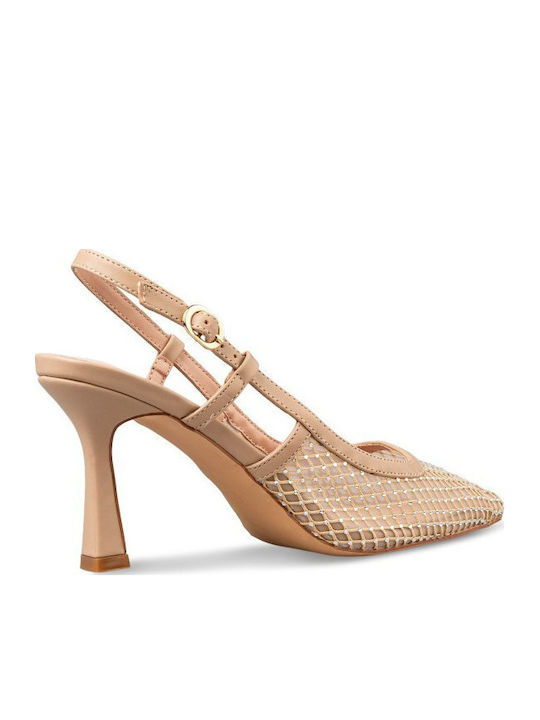 Pantofi cu Toc Stiletto Bej