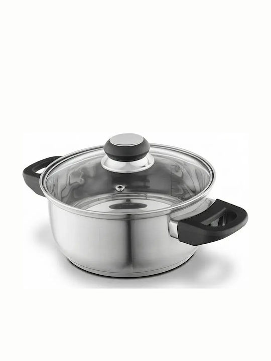 Altom Tiefer Rostfreier Stahl Kochtopf 2,5 l