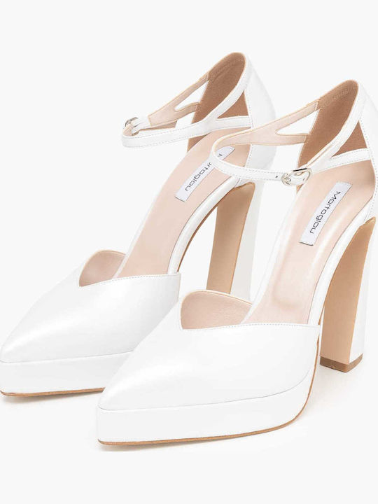 Leather White Heels