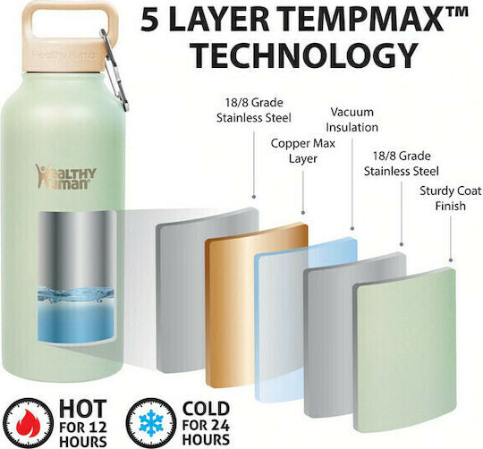 Healthy Human Stein Μπουκάλι Θερμός Ανοξείδωτο BPA Free 621ml