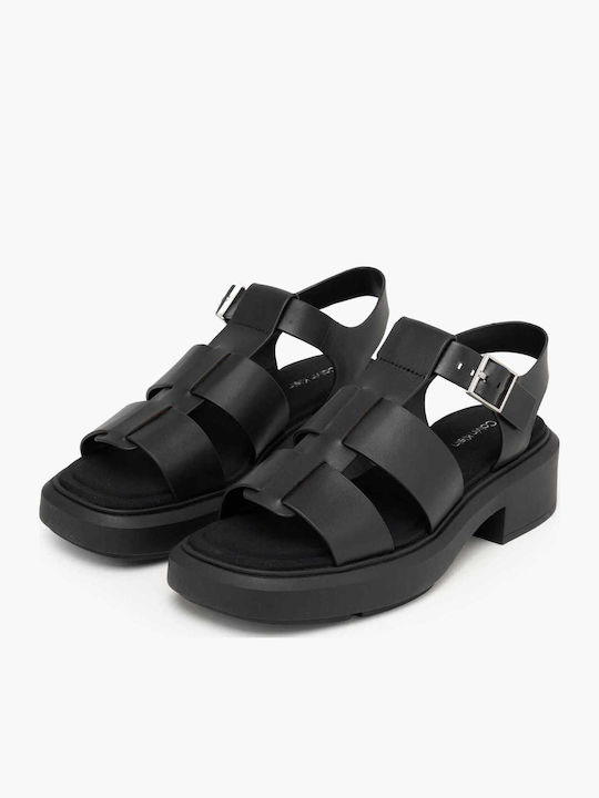 Leather Sandals Black