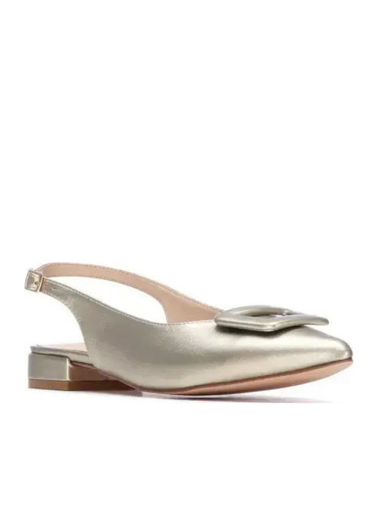 Women's Ballerina Shoes in Gold Colour