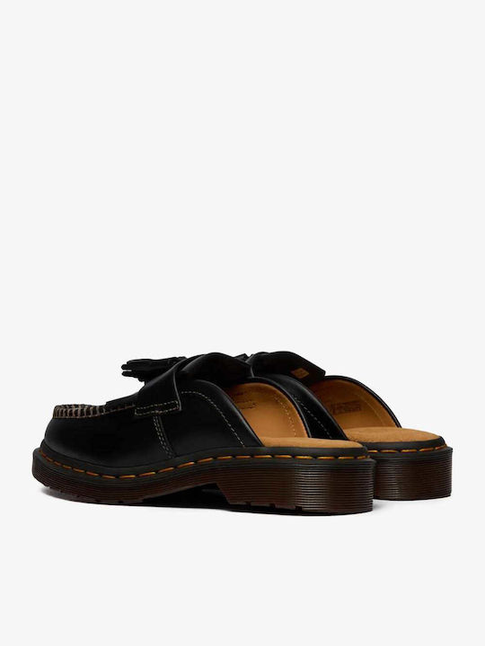Leather Mules with Heel in Black Colour