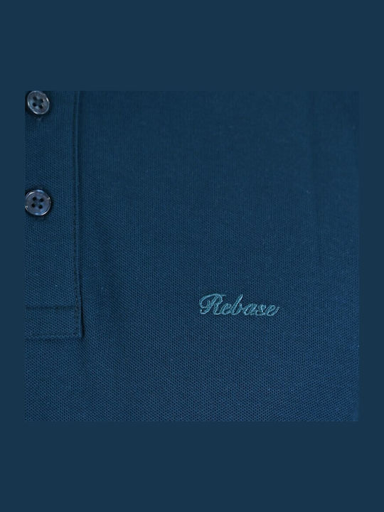 Kurzarm Herrenbluse Petrol Blau