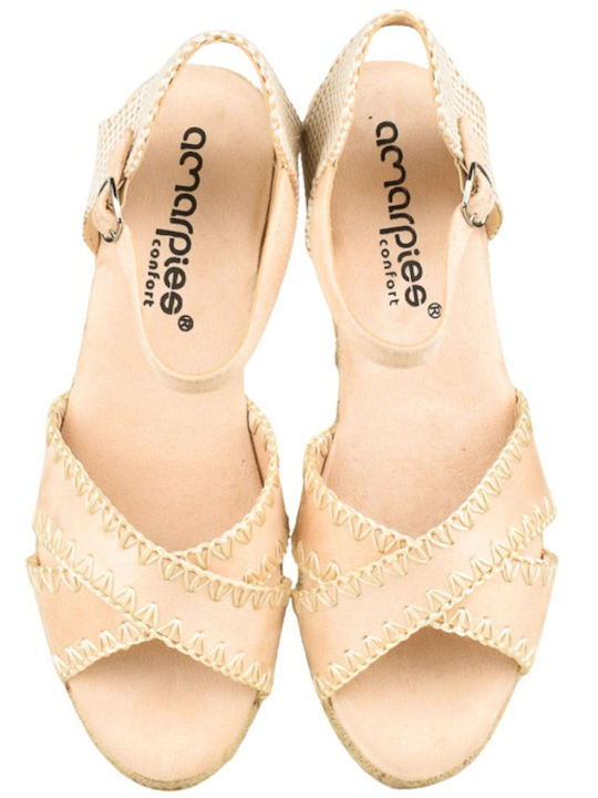 Platforme Dama Tip Espadrile Bej