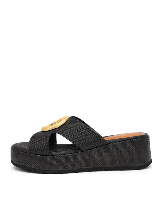 Women's Black Summer Platforms SL-BMO9353-26FL-Black