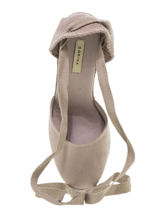 Platforme De Vară Pentru Femei Tip Espadrile Bej