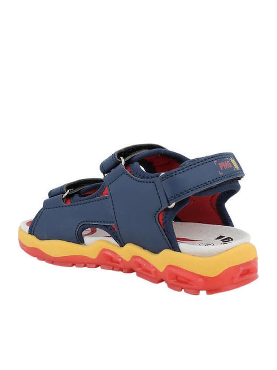 Kids' Anatomic Sandals with Hoop & Loop Closure and Lights Orange