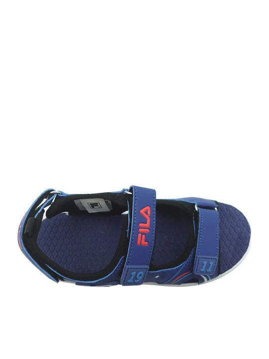 Kids' Anatomic Sandals with Hoop & Loop Closure and Lights Blue