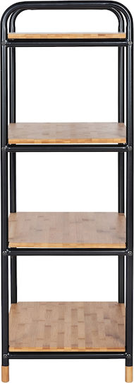 Loft Bookcase Natural Black 42x33.5x94.5cm