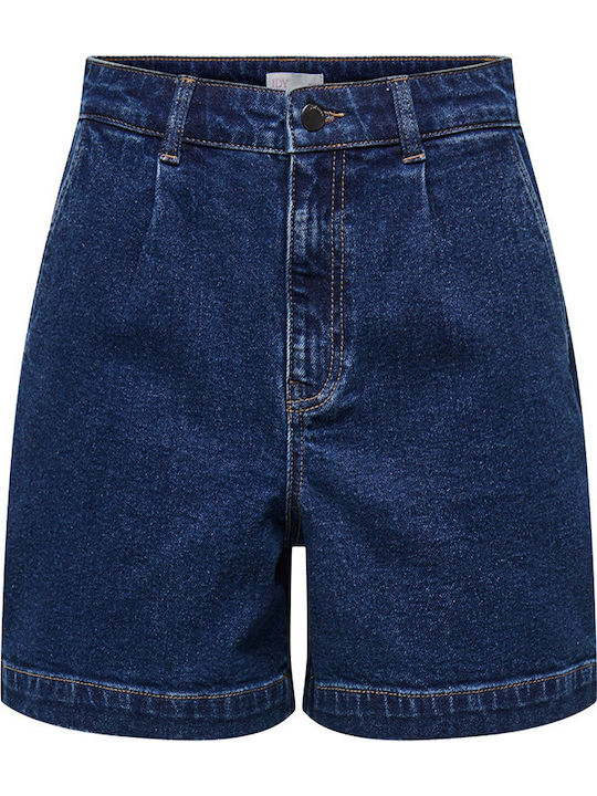 Women's High Waist Denim Shorts Blue