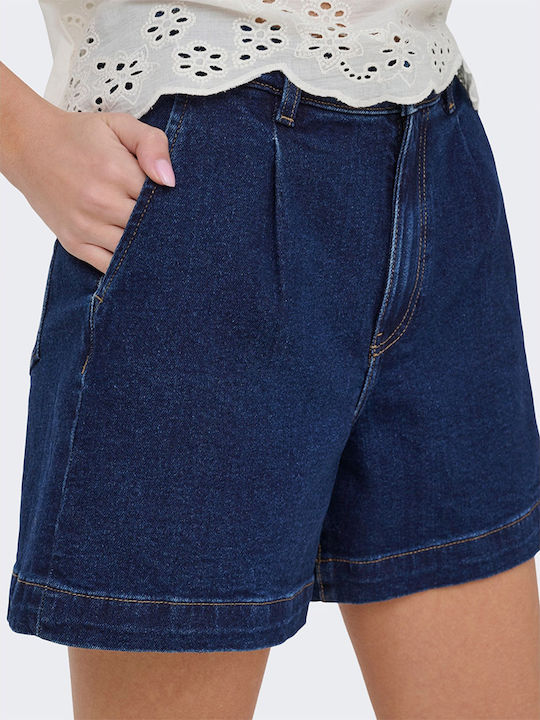 Women's High Waist Denim Shorts Blue