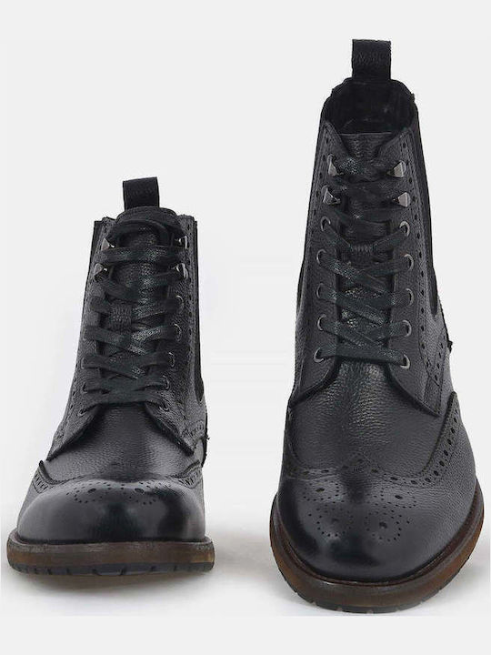 Leder Schwarze Herrenstiefel