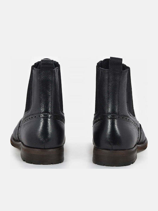 Leder Schwarze Herrenstiefel