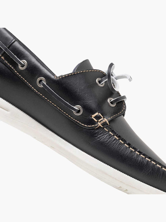 Leather Men's Boat Shoes in Blue Colour