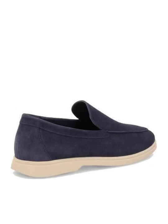 Suede Ανδρικά Loafers σε Μπλε Χρώμα