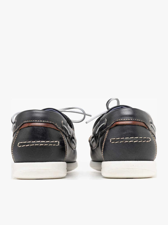 Leather Men's Boat Shoes in Blue Colour