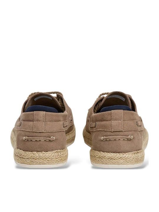 Men's Boat Shoes in Beige Colour
