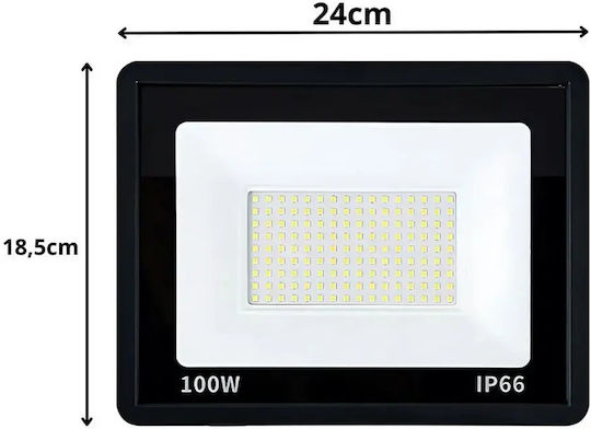 Verk Group Proiector LED Etanș 100W Alb Rece 6000K IP66