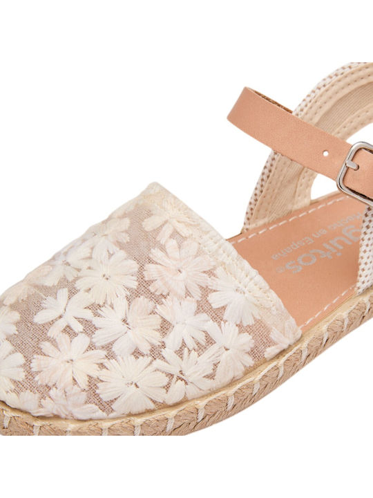 Kids Ballerinas with Hoop & Loop Closure White
