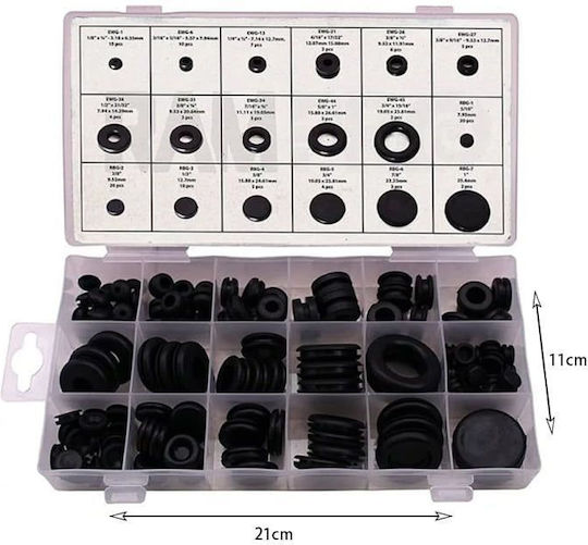 0 Ring Washers & Caps Set 125 Pieces Grommet Assortment