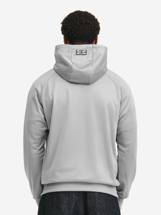 Cardigan with Hood Gray/White/Black