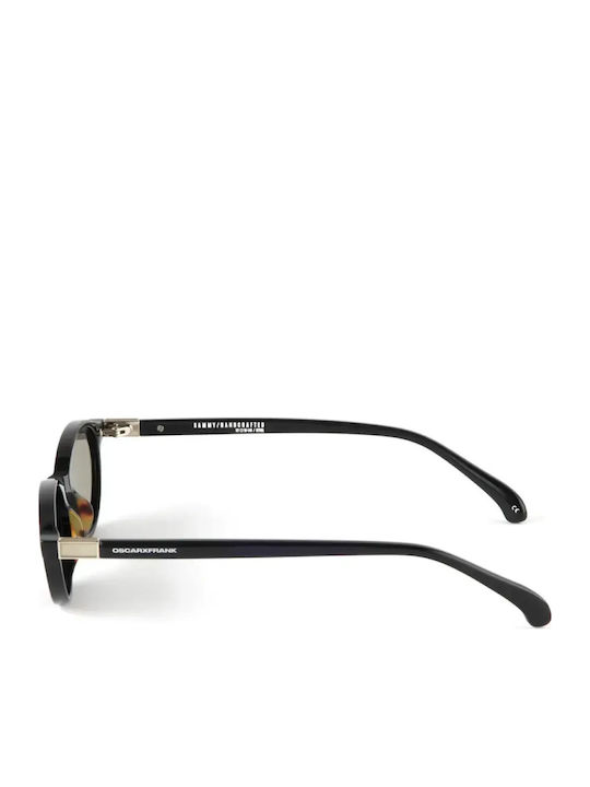 Oscar & Frank Sammy Women's Sunglasses with Black Horn-Rimmed Frame and Black Lens