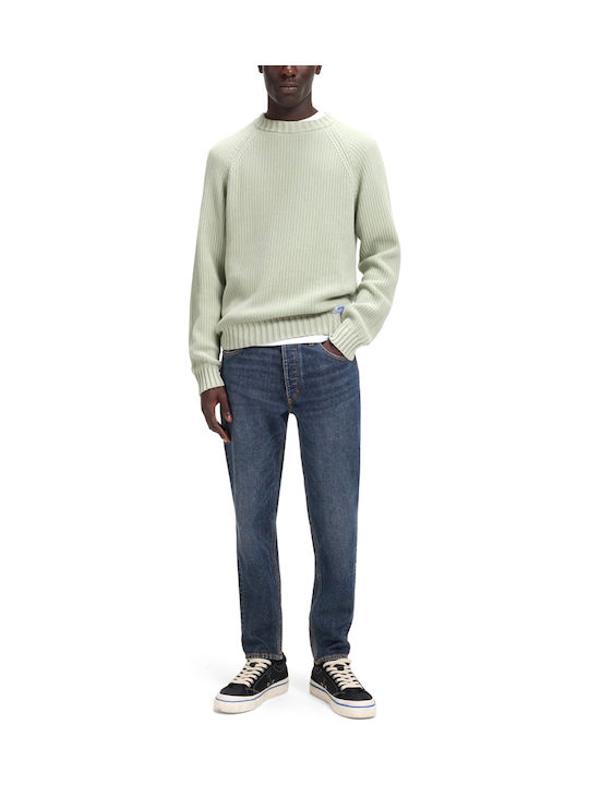 Men's Jeans Trousers with Regular Tapered Fit Blue