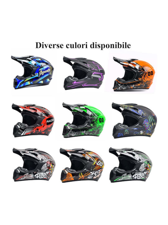 FIXATO Cască Moto Motocross Multicolor