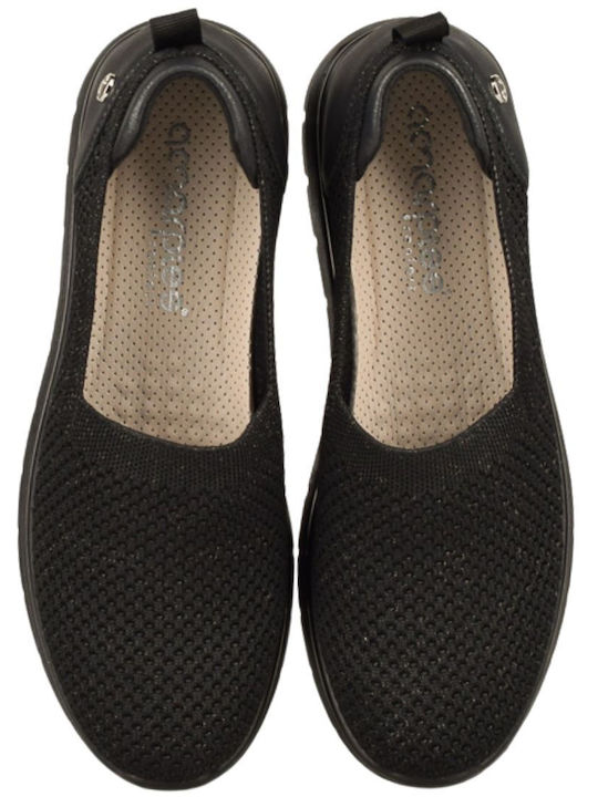 Ανατομικά Γυναικεία Slip-On Πάνινα Μαύρα