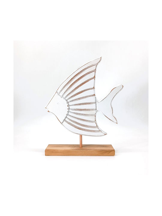 Korres Craft Decorative Fish Made of Wood 28.5x5.5x5.5cm