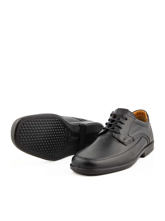Leather Men's Casual Anatomic Black Shoes