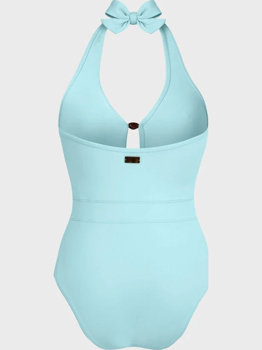 One Piece Swimsuit Light Blue