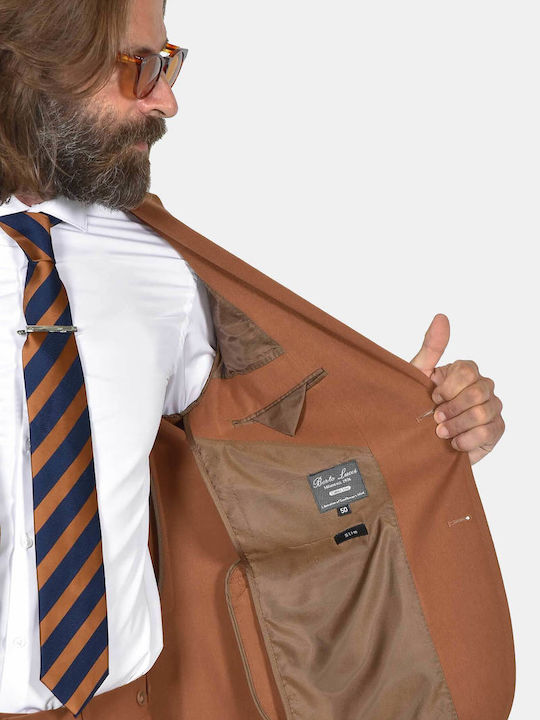 Winter Men's Suit with Slim Fit Camel