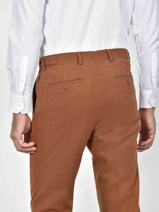 Winter Men's Suit with Slim Fit Camel