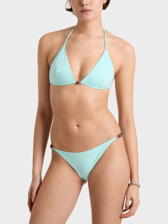 Top Triunghi De Bikini Cu Burete Albastru Deschis