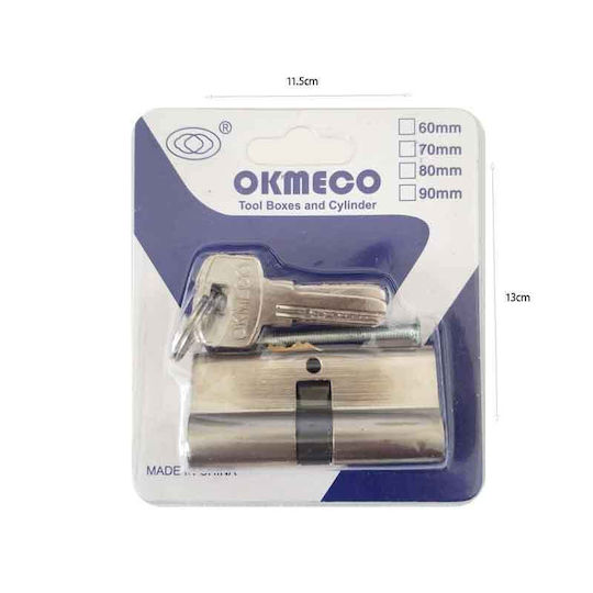 Okmeco Κύλινδρος Κλειδαριάς 70mm Lock Cylinder 70mm