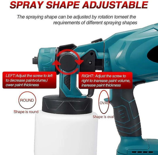 Ansin 01306 Pistol de Vopsit Electric 28V cu Recipient 0.8l