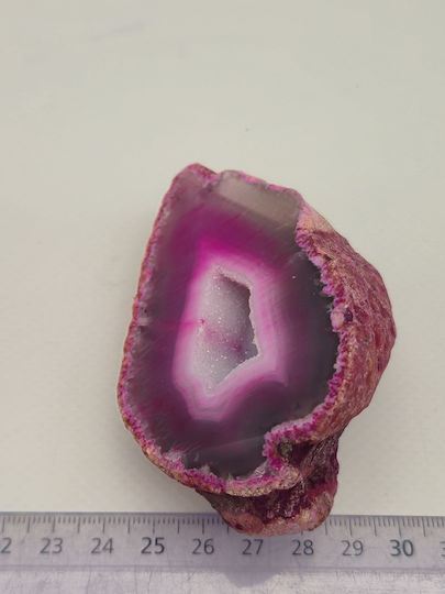 Pink Agate Geode 182g Natural Crystal Decoration