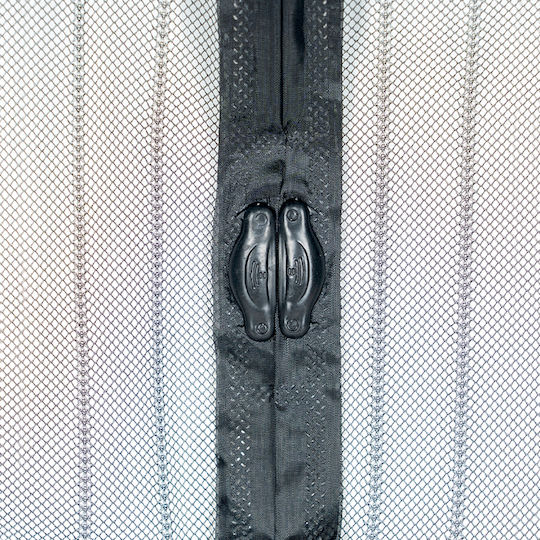 Bakaji Mosquito Net Door with Magnetic Clasp Made of Black Polyester 210x120cm