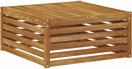Garden Table for Small Outdoor Spaces Made of Natural Acacia 79x79x37cm